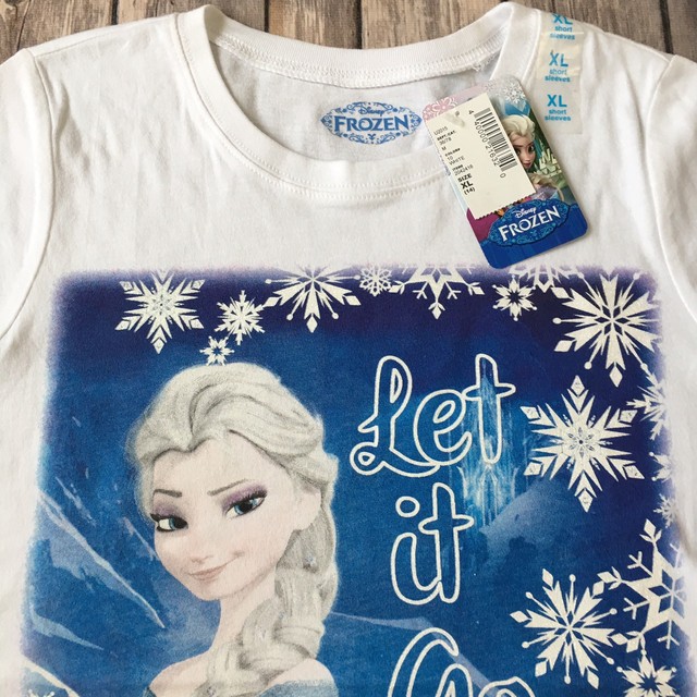 Disney Frozen Shirt Elsa Girl XL 14 New Let It Go 100 Cotton Children