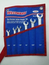 Westward 6pc Ratchet Action Wrench Set No. 4YR26