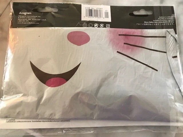 Anagram Airwalker Easter Bunny Jumbo 4' Foil Balloon Giant RARE Vintage Design - Image 2 of 3