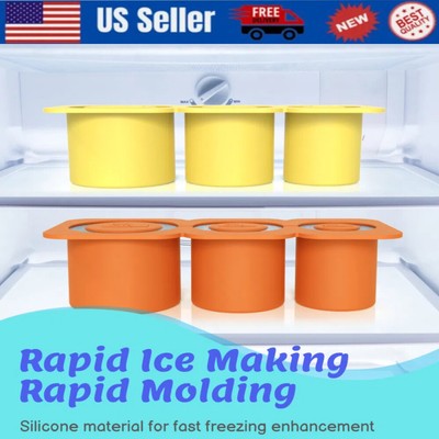 Combler Ice Cube Tray with Lid and Bin Small Round Ice Cube Trays for Freezer