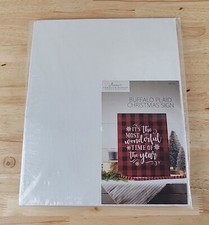 Annies Creative Woman BUFFALO PLAID CHRISTMAS SIGN CWC158 Kit of the Month