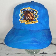 Camel Joe Hat Blue Vintage Snapback Patch Gold Medal Headwear