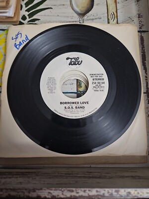 S.O.S. Band - Borrowed Love, 7'' Vinyl/45 RPM, Tabu Records, 1986 VG 
