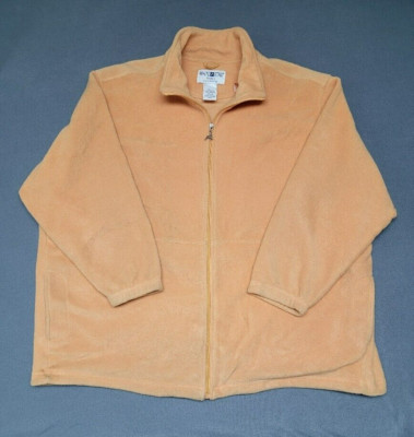 WHITE STAG~ Women's 3X Full-Zip Fleece Jacket  Light Orange