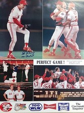 Tom Browning Autographed Perfect Game  poster 1988 Cincinnati Reds SGA Poster