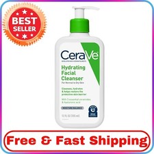 CeraVe Hydrating Facial Cleanser, Daily Face Wash for Normal to Dry Skin, 12 oz.
