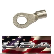 (50) 16-14 NON-INSULATED #10 RING TERMINAL CONNECTOR UNINSULATED MADE IN USA