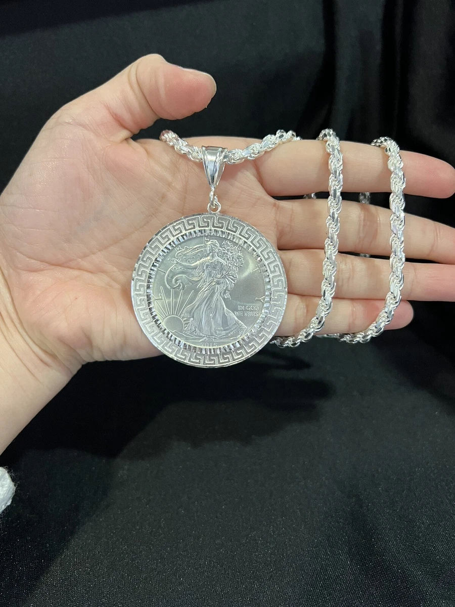 Coins & Money without Stone Sterling Silver Fine Necklaces