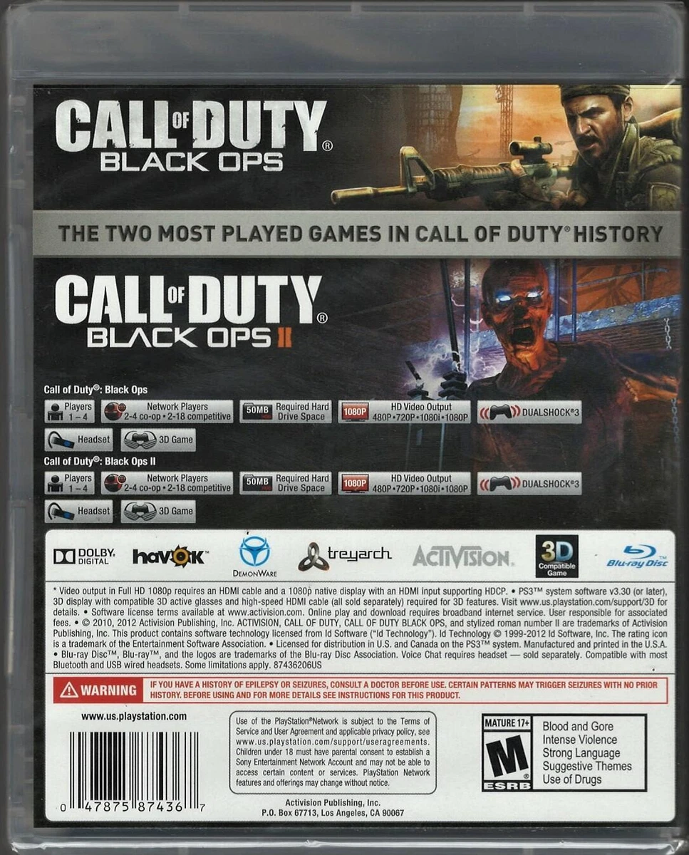 Call of duty black 2024 ops combo pack ps3
