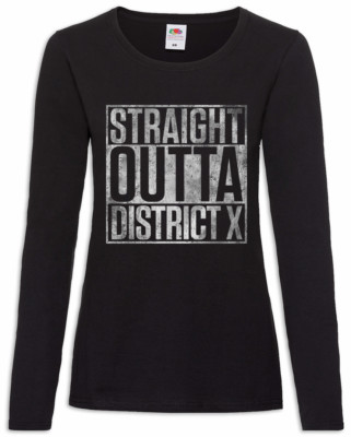 Straight Outta District X Damen Langarm T-Shirt New X Fun TV Men Elixir Icarus