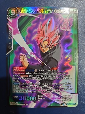 Dragon Ball TCG BT10-050 R Foil Goku Black Rose, Lofty Aspirations 