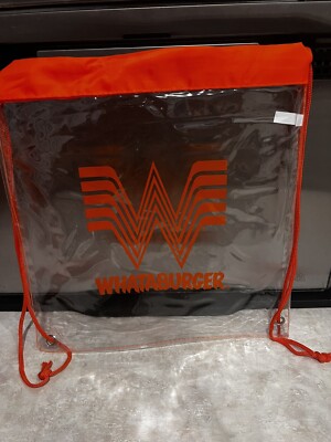 Whataburger Restaurant Fast Food Clear Bag Collectible Rare find