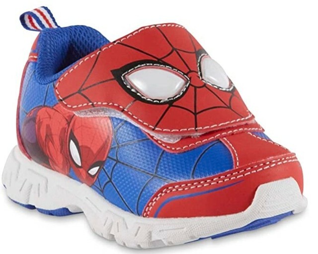 Marvel SpiderMan Toddler Boys Lightup Athletic Shoe Sneakers Size 8 eBay