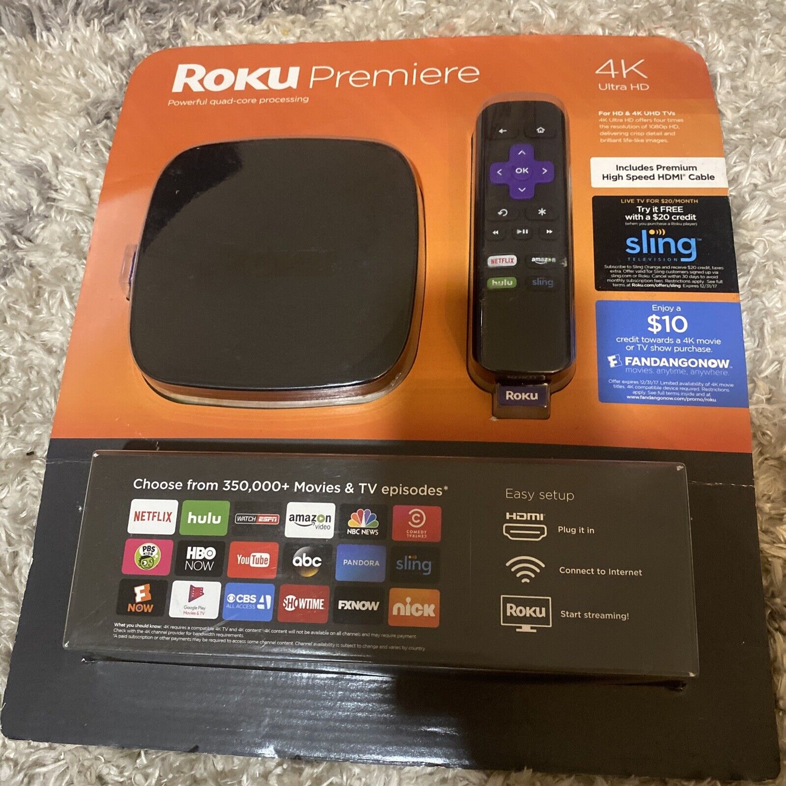 Roku Premiere  4K/HDR Streaming Media Player with Premium High