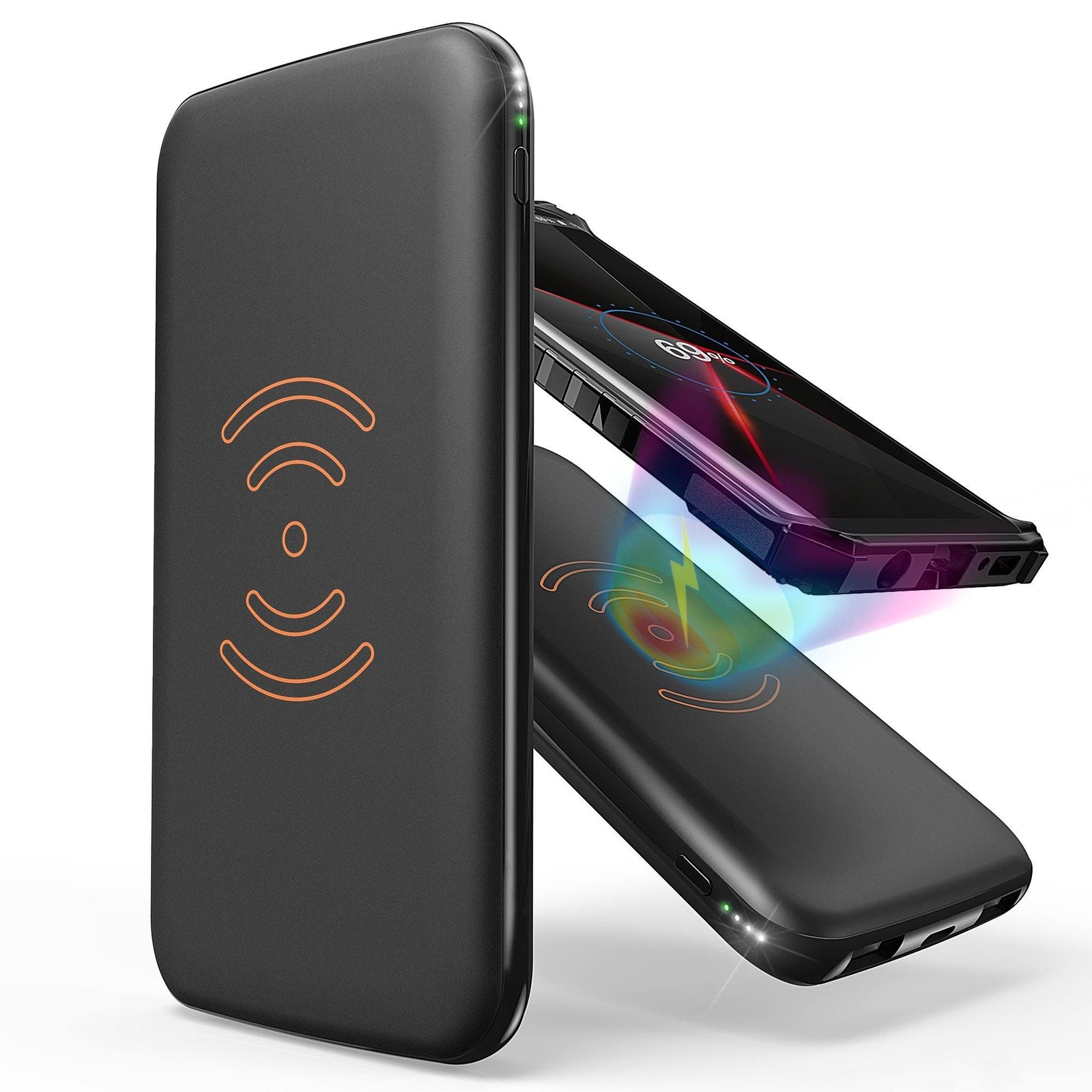10000mAh Power Bank with Wireless Charging in Black-image