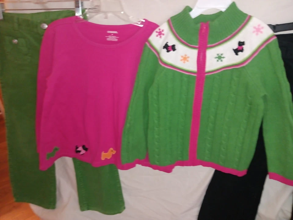 Gymboree Girl - "Cheery All the Way" - Tamanho Lote 6 - Verde, rosa, preto - Imagem 2 de 4