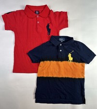 Polo Ralph Lauren 2-Polo Shirts Set Big Pony Short Sleeve Boy  s Sz 11  4 EUC.