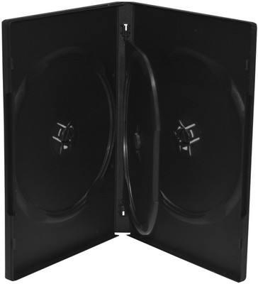 50 DVD Hüllen 4er Box 14 mm für je 4 BD / CD / DVD schwarz