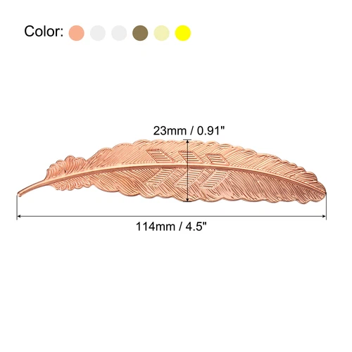 6X Metal Feather Bookmarks Book Marks Page Markers For Book Lovers 6 Colors HOT - Bild 2 von 10