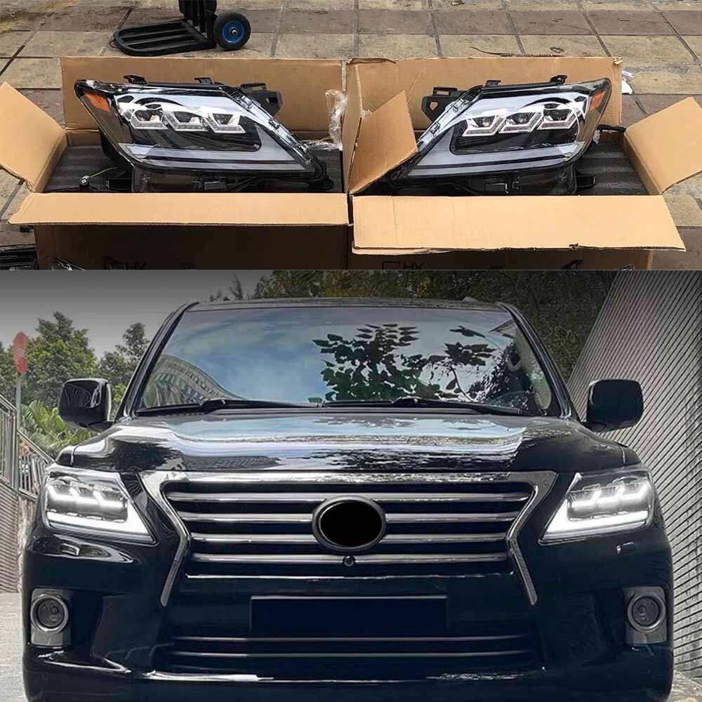 LED Sequential DR Headlights for Lexus LX570 2013-2014 2015 Front