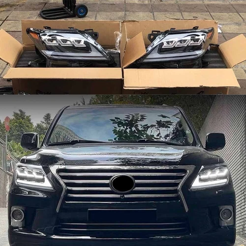 For Lexus LX570 2007-2015 LED Headlight DRL Sequential Signal LED Low/High Beam - Picture 6 of 14