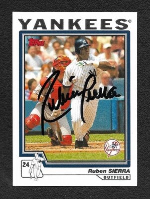 Ruben Sierra Signed Autograph 2004 Topps New York Yankees Card #549 - COA - Mint