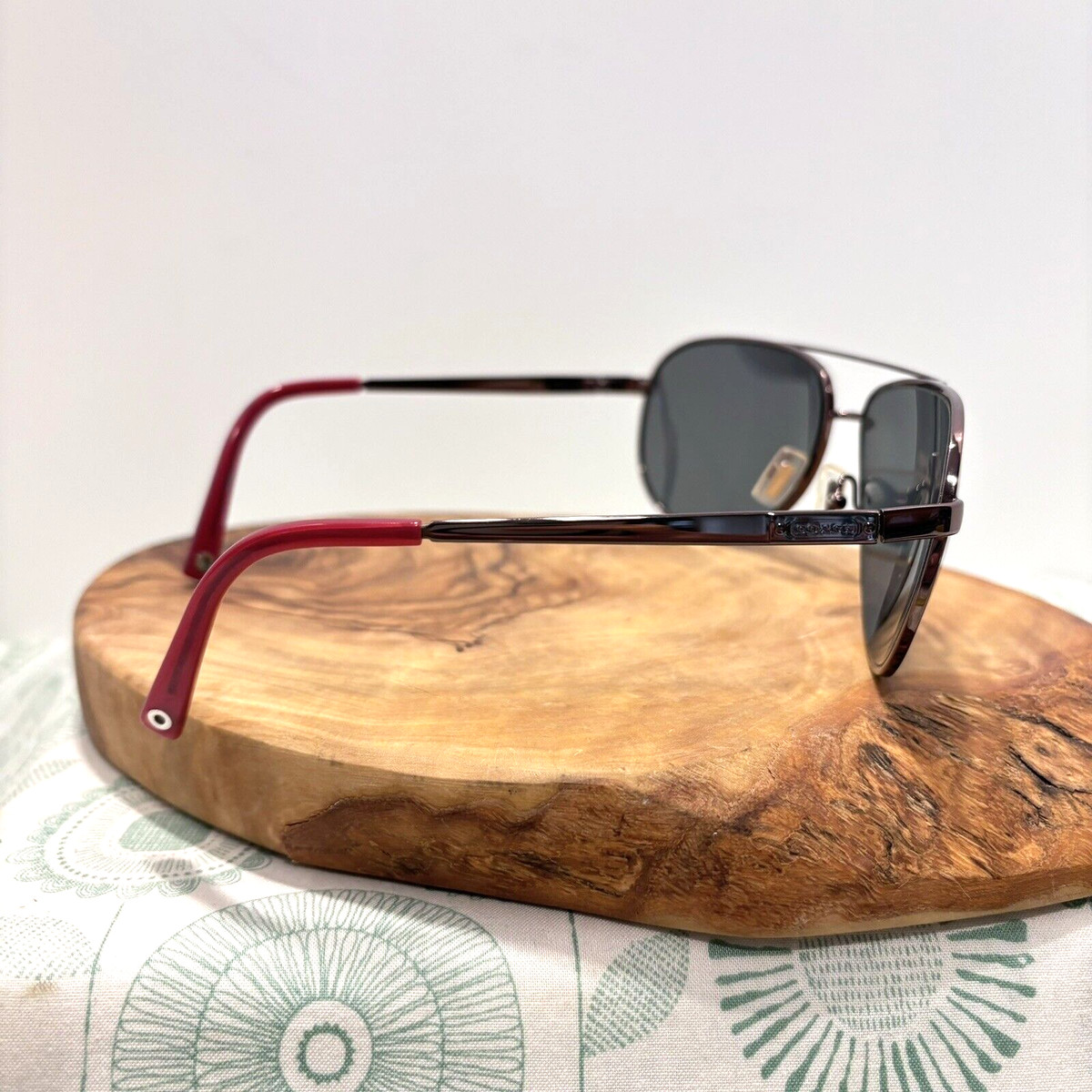 Coach Lafayette S510 Metal Aviator Glasses Frames in Berry FRAMES ONLY 61-15-125 View 5