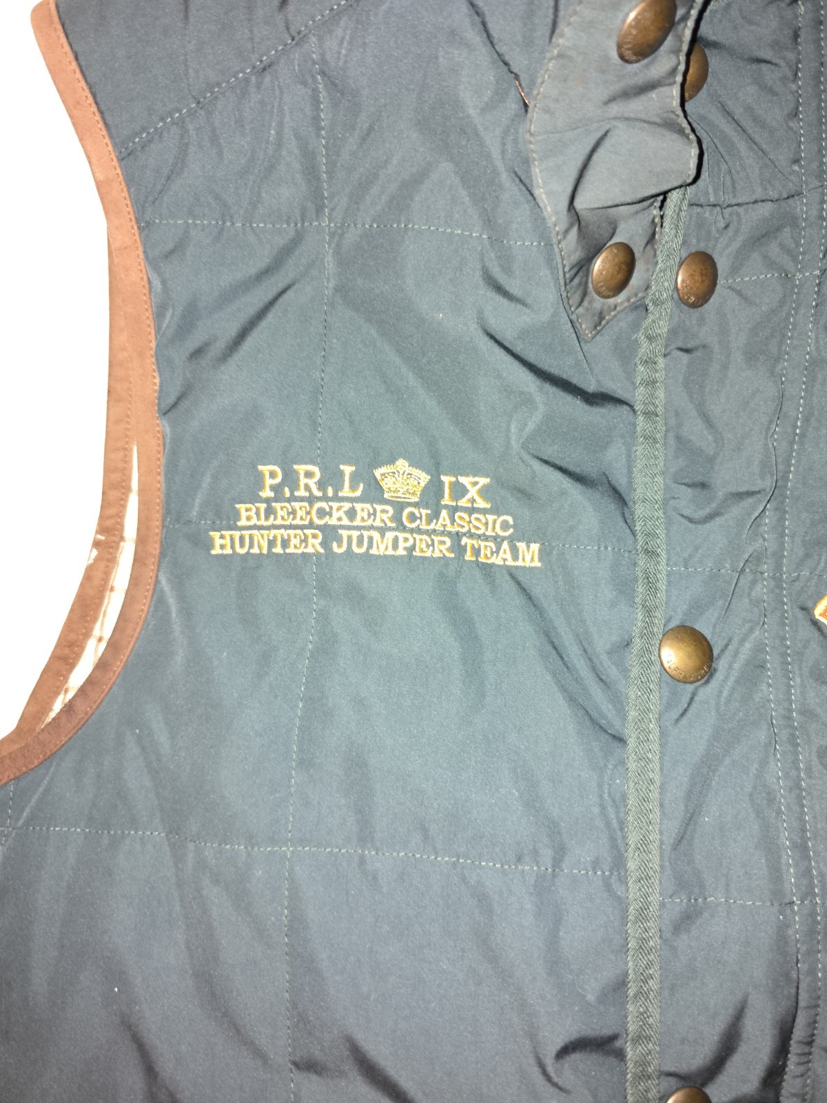 Forest Green Polo Ralph Lauren Bleecker Classic Hunter Jumper Team Vest Size M image 4