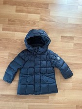 Moncler piumino cappotto ragazzo ragazza 86cm/18-24m blu molto caldo dopo pulizia