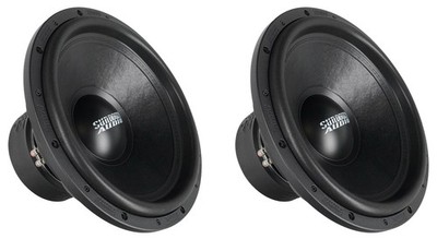 2 Sundown Audio SA-15 V.2 D4 15'' 1250w RMS Subwoofers DVC 4-Ohm Subs SW-SAV215D4