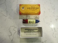 LUHR JENSEN BAIT LURE SUBARU OUTBACK ANGLER RED WHITE BLUE HOBART MANNS WITH BOX