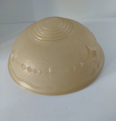Vintage Art Deco Beige Glass Ceiling Light Shade Fixture Cover 3 Hole Mount 11''