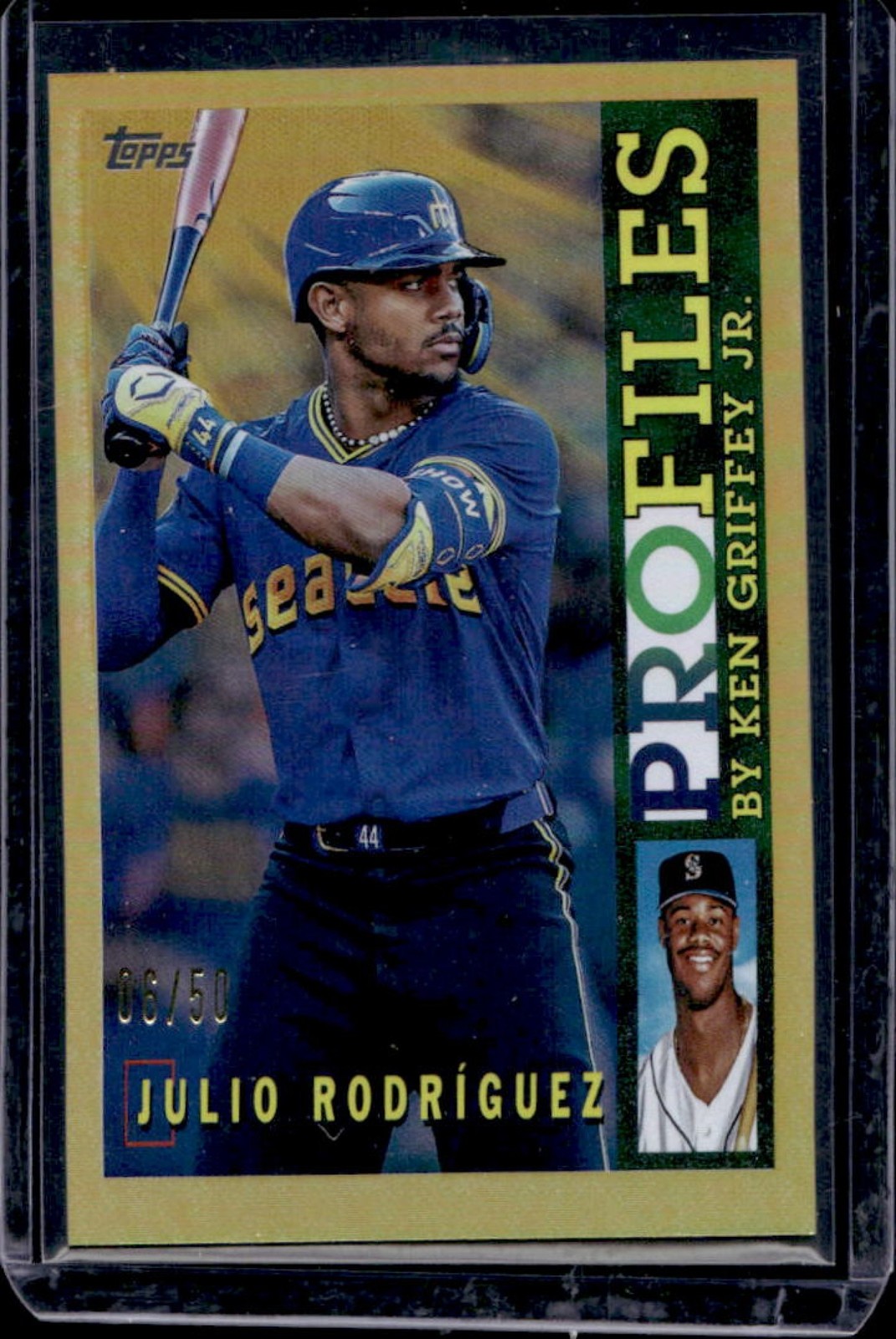Julio Rodriguez 2026 Topps #TP-21 Topps Profiles - Gold Foil /50