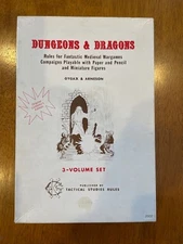 Dungeons & Dragons, TSR, White Box (7th) Plus All 4 Supplements VG/Exc