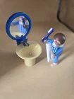 Playmobil BOY SINK BRUSHING TEETH VINTAGE FIGURE COMPLETE SET. Dentist NO BOX.