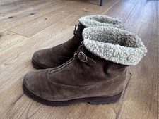 Unützer-Stiefeletten aus Veloursleder 40,5