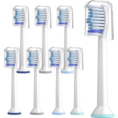 Ersatzzahnbürsten Nylon 8er kompatibel mit Philips Sonicare Reise hygienisch