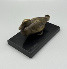Antike Massive Schwere Bronze Figur Ente Skulptur Alt Antik Rarität Duck