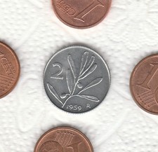   ITALIA   RARA  MONETA  2   LIRE   1970   UNC  DA  SERIE  ZECCA