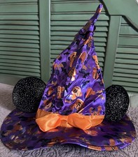 Disney-Disney Store Sparkle Mickey Ears- Child  s Witches Hat-Pumpkin Bats-New