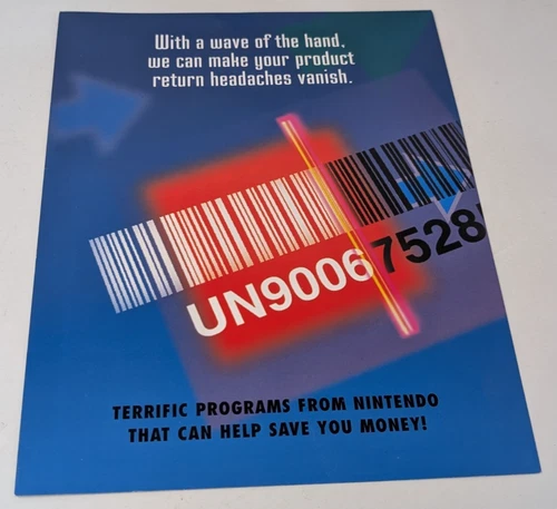 Vintage Nintendo CES E3 Promo Store Display Sign 90s 1990s Employee