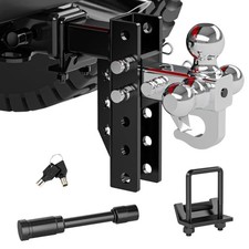 Adjustable Truck Trailer Hitch for 2 Inch Receiver, 6 Inch Adjustable Drop