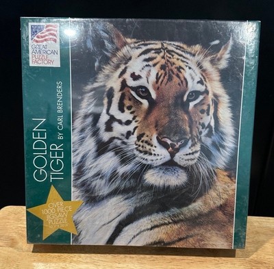 NEW & SEALED Great American Puzzle Factory Golden Tiger Over 1,000 Pieces Gift