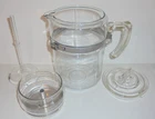 Vintage Pyrex 9 Cup Flameware 7829B Glass Coffee Pot Glass Handle & Lid Complete