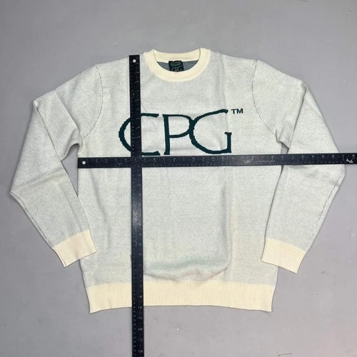 CPG CODEGRAPHY WORLDWIDE Sweater Women's Sz M Green/Crème WCPG-SWTR-NTRL-2022-3 image 9
