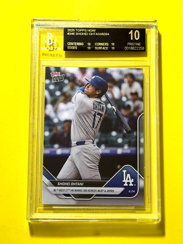 2025 TOPPS NOW #346 SHOHEI OHTANI SP/6094 BGS 10 BLACK LABEL 2258