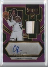 2023-24 Panini Select Rookie Jersey Purple Prizm 62/99 Chris Livingston Auto RC