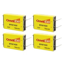 4x OmniCel ER651625 3.6V 750mAh Prismatic Lithium Battery BL-7PN RFID AMR Backup