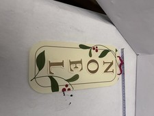 Christmas Wall/Door Hanging Decor Wooden Sign NOEL white/green/red