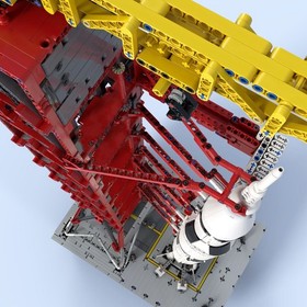 Modubrix Mocs Building Blocks Launch Tower Mk I for Saturn V Sets Bricks Toy Kit